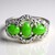 Anello in argento con Crisoprasio Imperiale