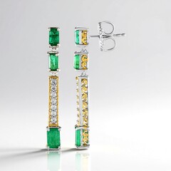 Orecchini in argento con Smeraldo Zambia