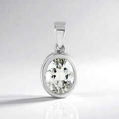 Ciondolo in argento con Ametista Verde