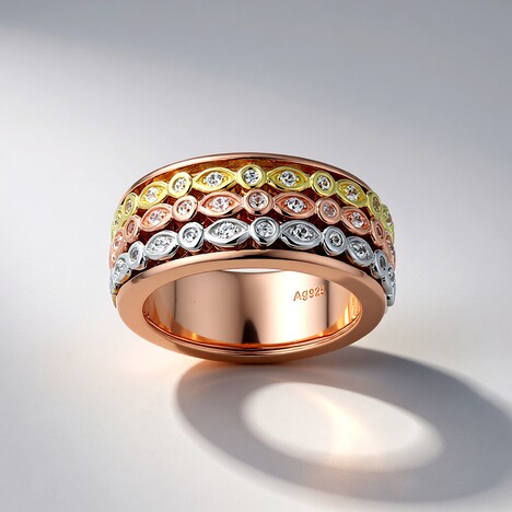 Anello in argento con Zircone (Adela Silber)
