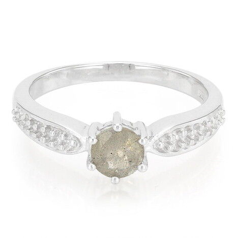 Anillo en plata con Espectrolita