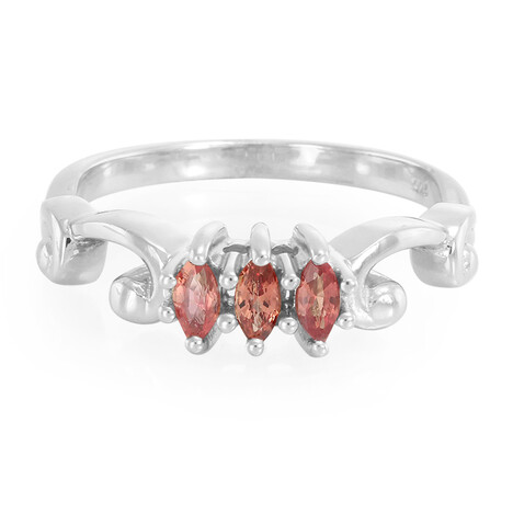 Anello da uomo in argento con Rubino Tramonto