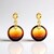 Orecchini in argento con Ambra Sunrise Baltica (dagen)