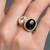 Black Onyx Silver Ring (MONOSONO COLLECTION)