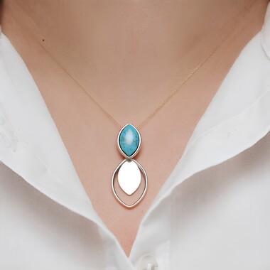 Ciondolo in argento con Turchese (dagen)