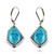Blauer Kingman Mohave-Türkis-Silberohrringe (Faszination Türkis)
