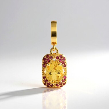 Colgante en plata con Berilo amarillo