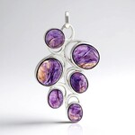 Ciondolo in argento con Charoite