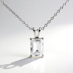 Collana in argento con Topazio Bianco