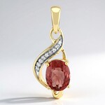 Ciondolo in oro con Apatite Rossa