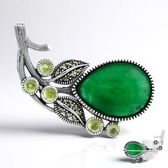 Spilla in argento con Agata