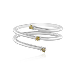 Anello in argento con Diamante Giallo I3