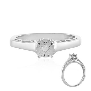 Anello in argento con Diamante I4 (J)