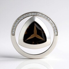 Ciondolo in argento con Quarzo Fumè (MONOSONO COLLECTION)