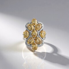 Anello in argento con Zircone Canarino