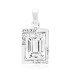 Zilveren hanger met een witte kunziet (Pallanova)