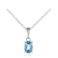 Collana in argento con Topazio Mistico Blu Colomba