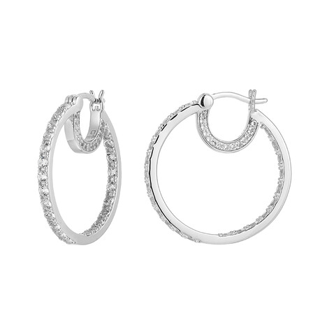 Boucles d'oreilles en argent et Topaze blanche (Adela Silber)