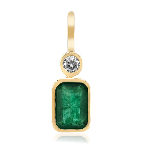 Gouden hanger met een Zambia-smaragd