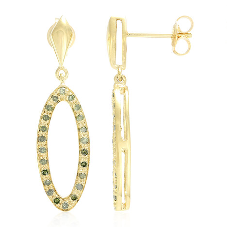 Fancy-Diamant-Silberohrringe