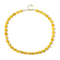 Collier en argent et Quartz jaune