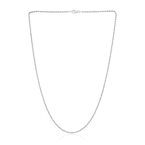 Silber-Kordelkette - 3,49 g - 45,5 cm - rhodiniert