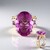 Anello in argento con Fluorite Rosa (Gems en Vogue)