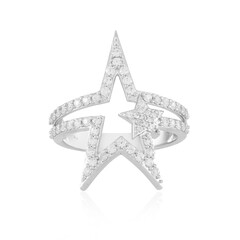 Zilveren ring met zirkonen