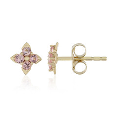 Pendientes en oro con Turmalina rosa de Nigeria (de Melo)