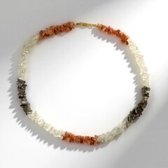 Collana in argento con Pietra di Luna Arancione