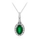 10K AAA Zambian Emerald Gold Necklace