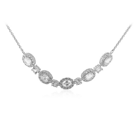 Weißer Topas-Silbercollier