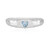 Brasilianischer Aquamarin-Silberring
