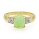 Zilveren ring met een keizerlijk chrysopraas
