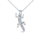 Collana in argento con Topazio Blu Cielo