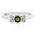 Bague en argent et Diopside de Russie