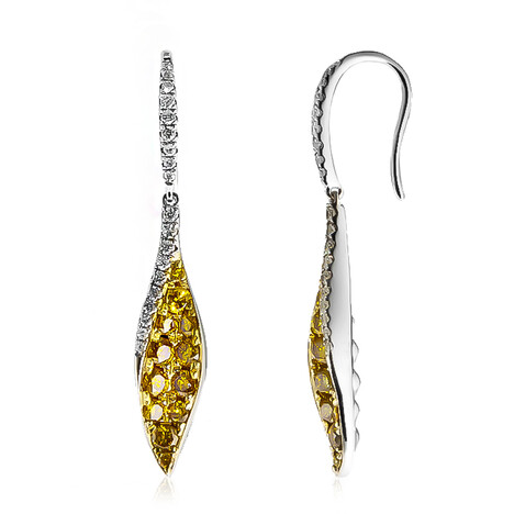 Boucles d'oreilles en or et Diamant orange SI2 (CIRARI)