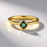 Anello in argento con Indicolite (Adela Silber)