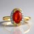 Anello in oro con Opale di Fuoco Messicano AAA