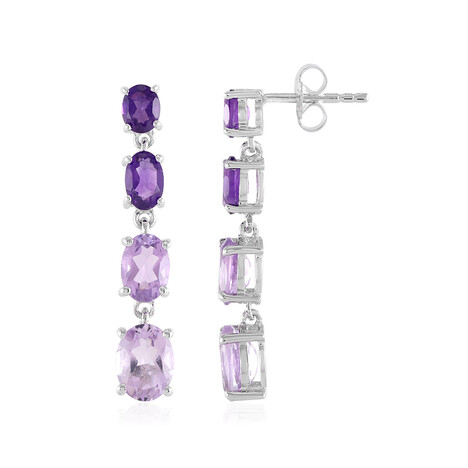 Orecchini in argento con Ametista Rose de France