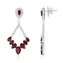 Pendientes en plata con Granate de la India