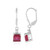 Madagascar Ruby Silver Earrings
