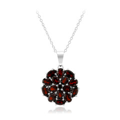 Garnet Silver Necklace