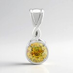 Ciondolo in argento con Sfalerite