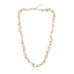 Süßwasserzuchtperlen-Silberhalskette