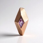 Ciondolo in argento con Ametista Rose de France (MONOSONO COLLECTION)