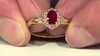 Anillo en oro con Rubí de Mozambique AAA