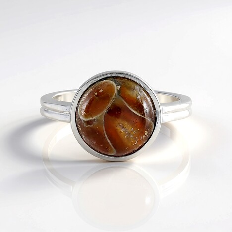 Anello in argento con Ammonite