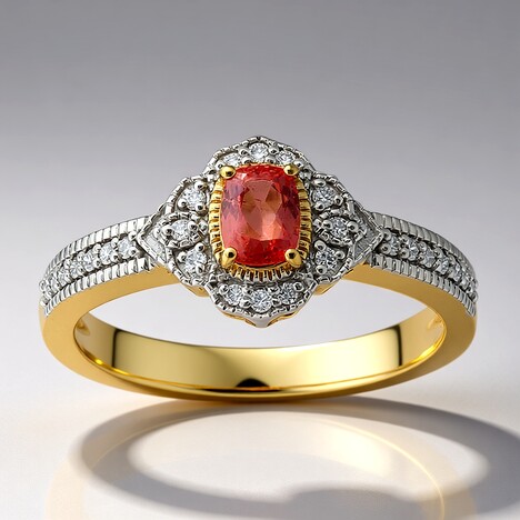 Anello in oro con Vayrynenite