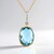Collana in oro con Topazio Blu Svizzero